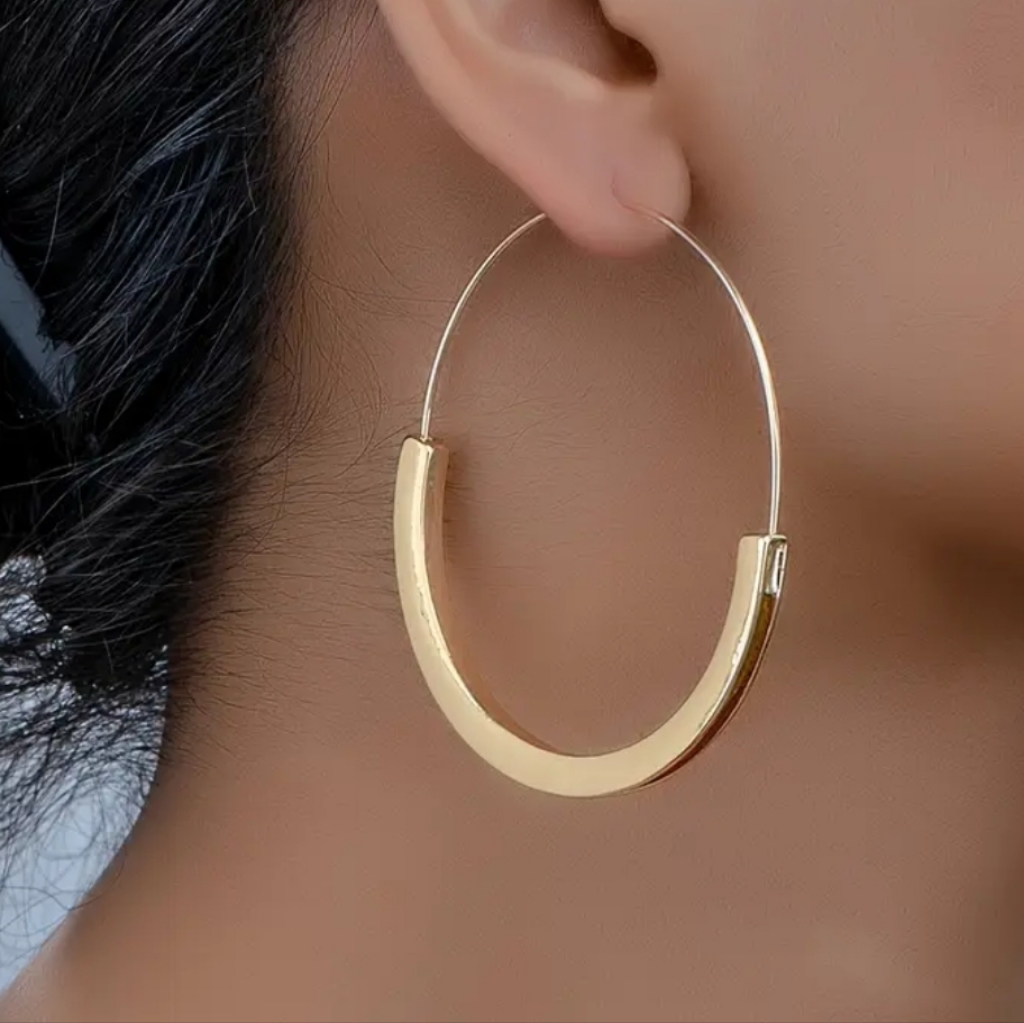 Macys 18 Kt Gold Plated Hoop Earrings